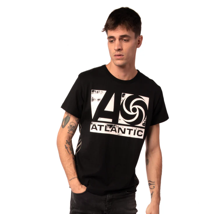 Atlantic Records Logo T-Shirt (Black & White) - Image 2