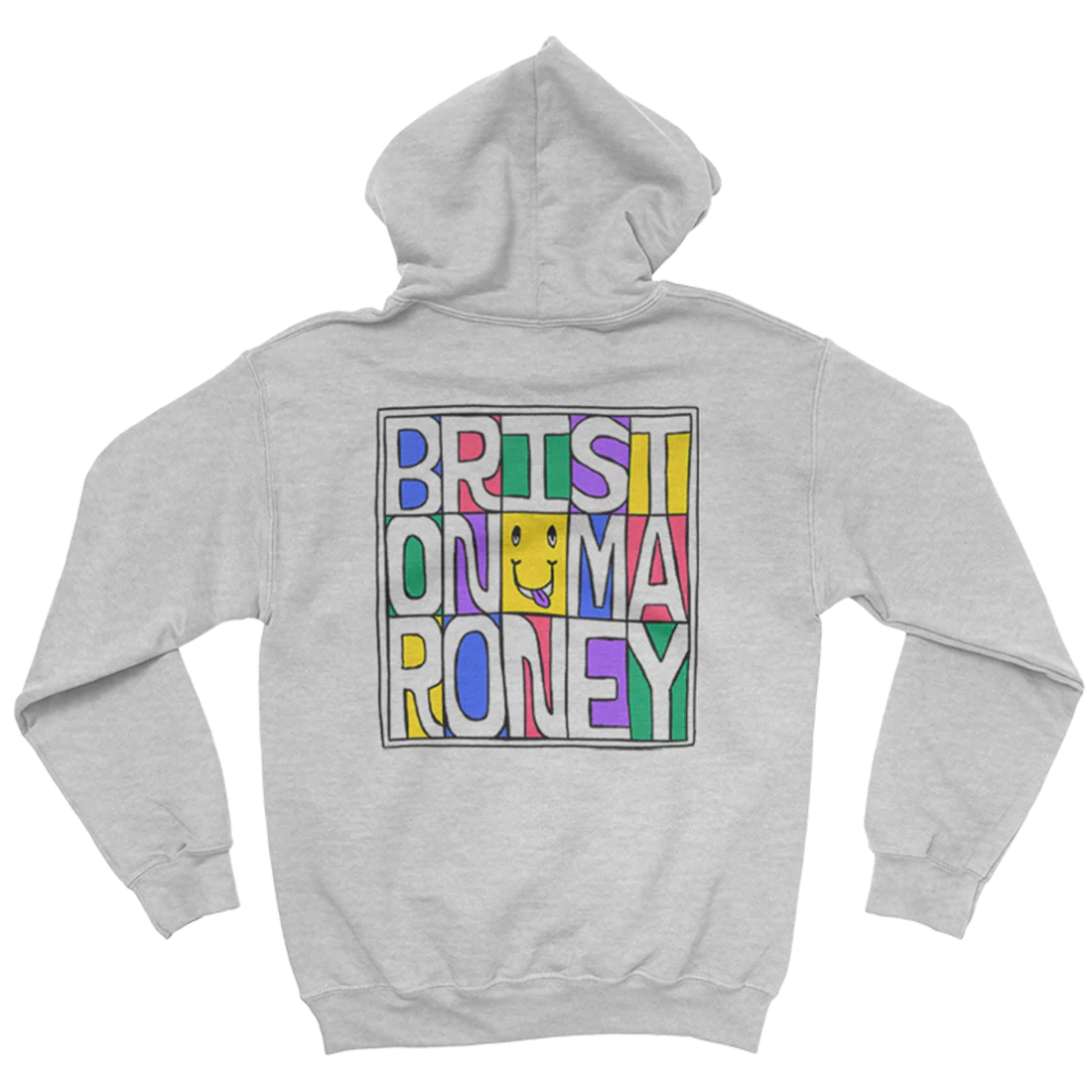 Boxed Text Hoodie (Grey) - Image 3
