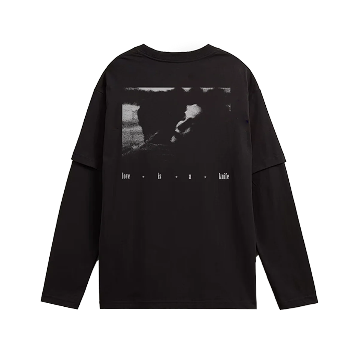 Love Is A Knife Twofer T-Shirt Black - Image 3