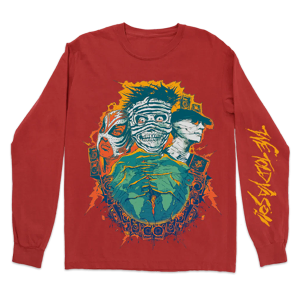 Money Money 2020 Long Sleeve Red T-Shirt - Image 2