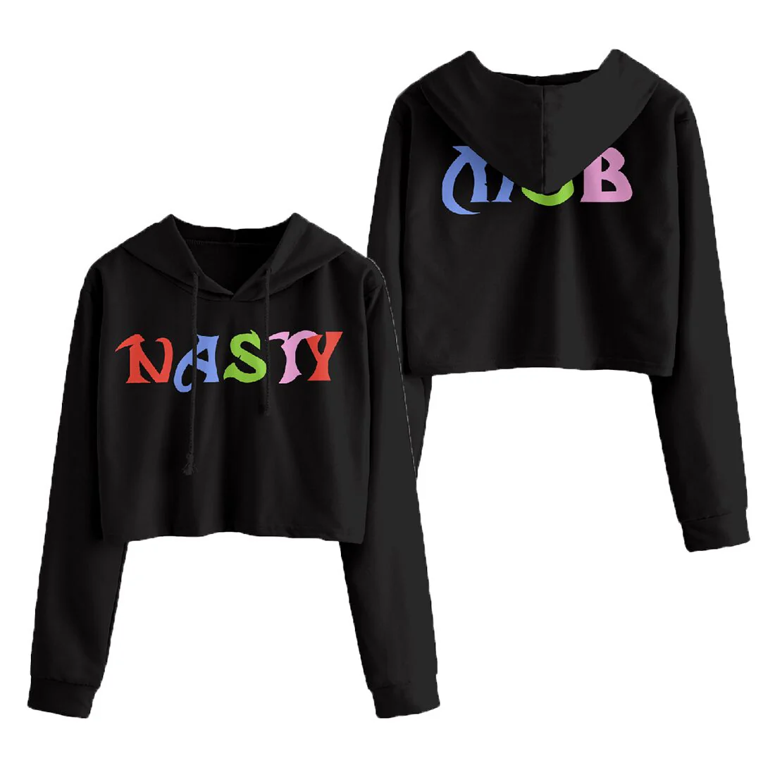 Nasty Mob Cropped Hoodie - Image 5