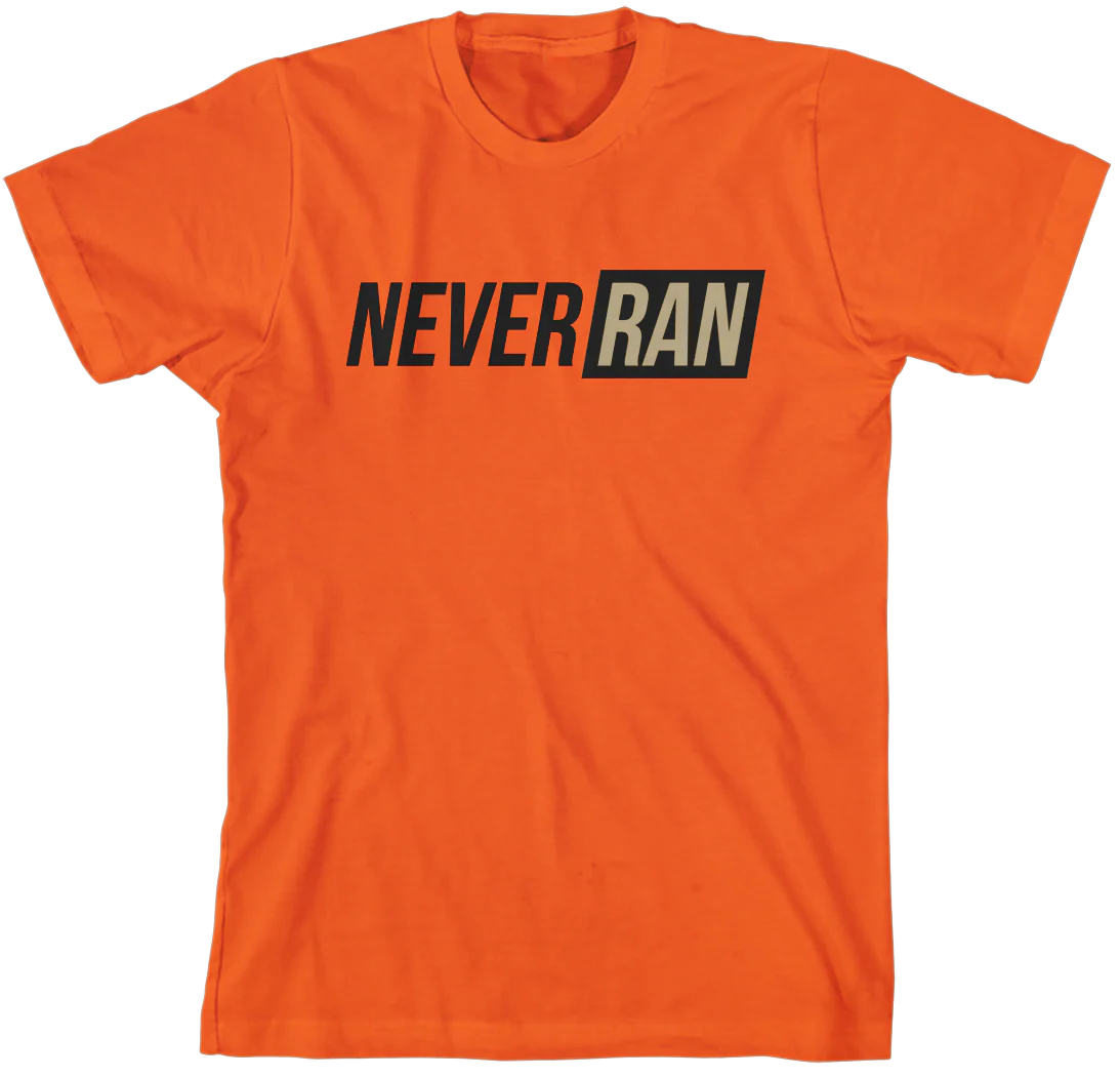 Never Ran Orange T-Shirt