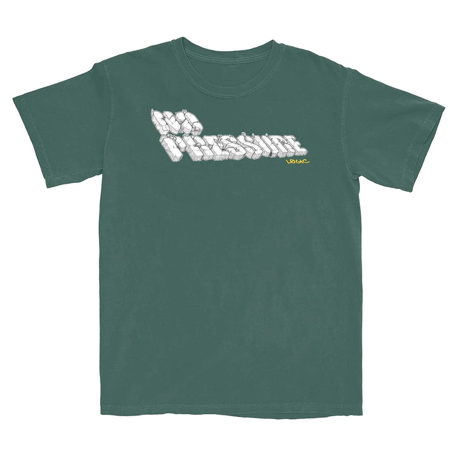 No Pressure Broken Logo Green T-Shirt - Image 2