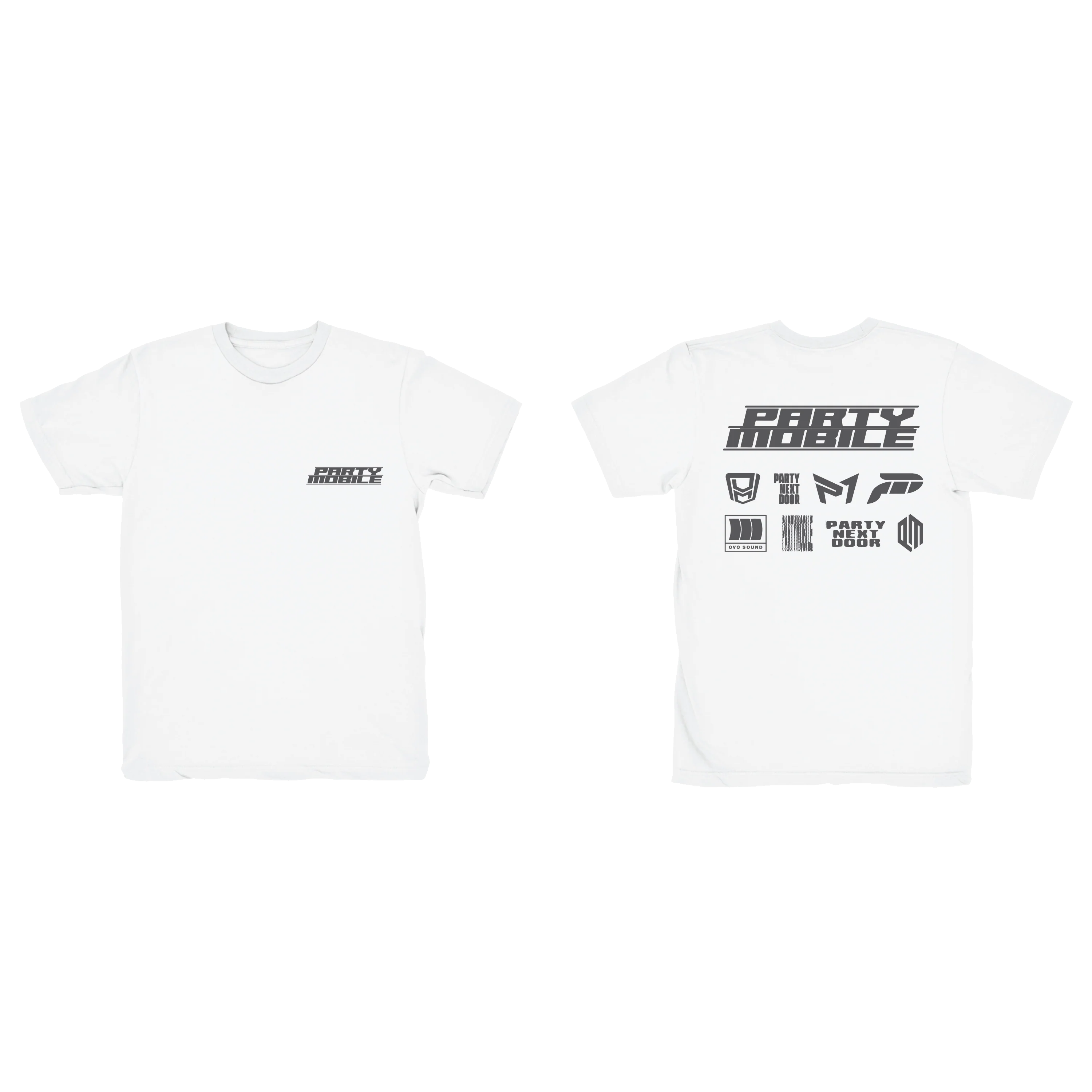 PARTYMOBILE Drop 3 Multi Logo White T-Shirt
