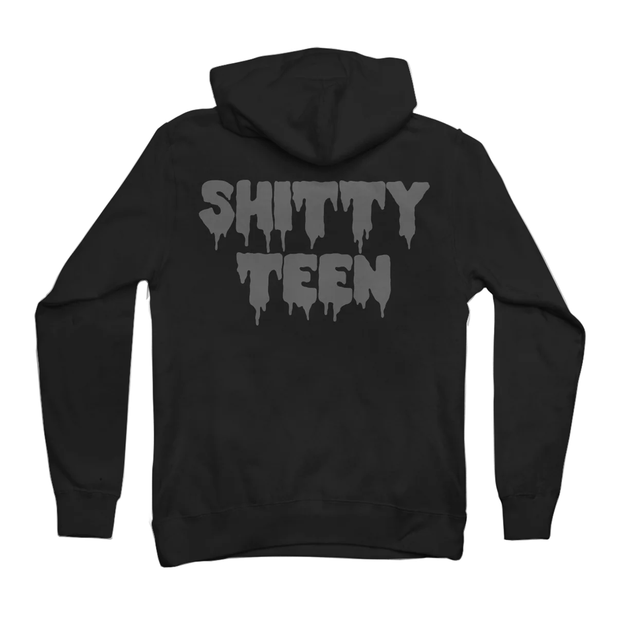 Shitty Teen Black Zip Hoodie - Image 3