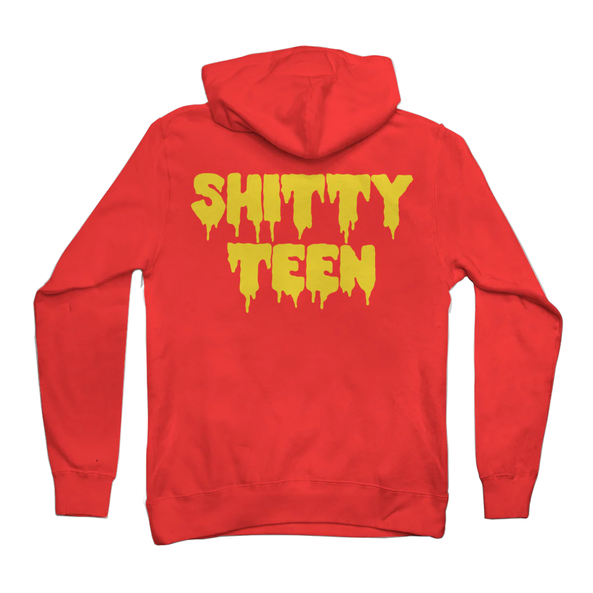 Shitty Teen Red Zip Hoodie - Image 3
